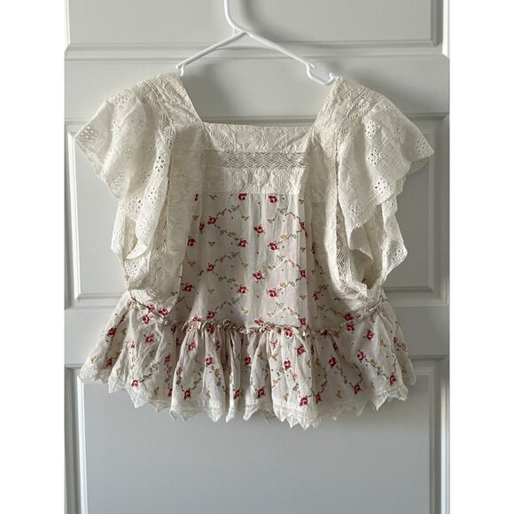 Free People Rosebud Embroidered Top - Picture 4 of 13
